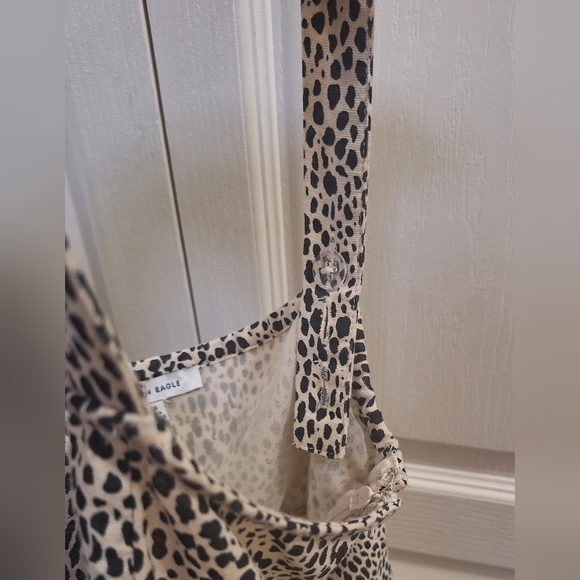 Sm American Eagle Outfitters Black and White Spotted Midi Dress - Picture 5 of 5